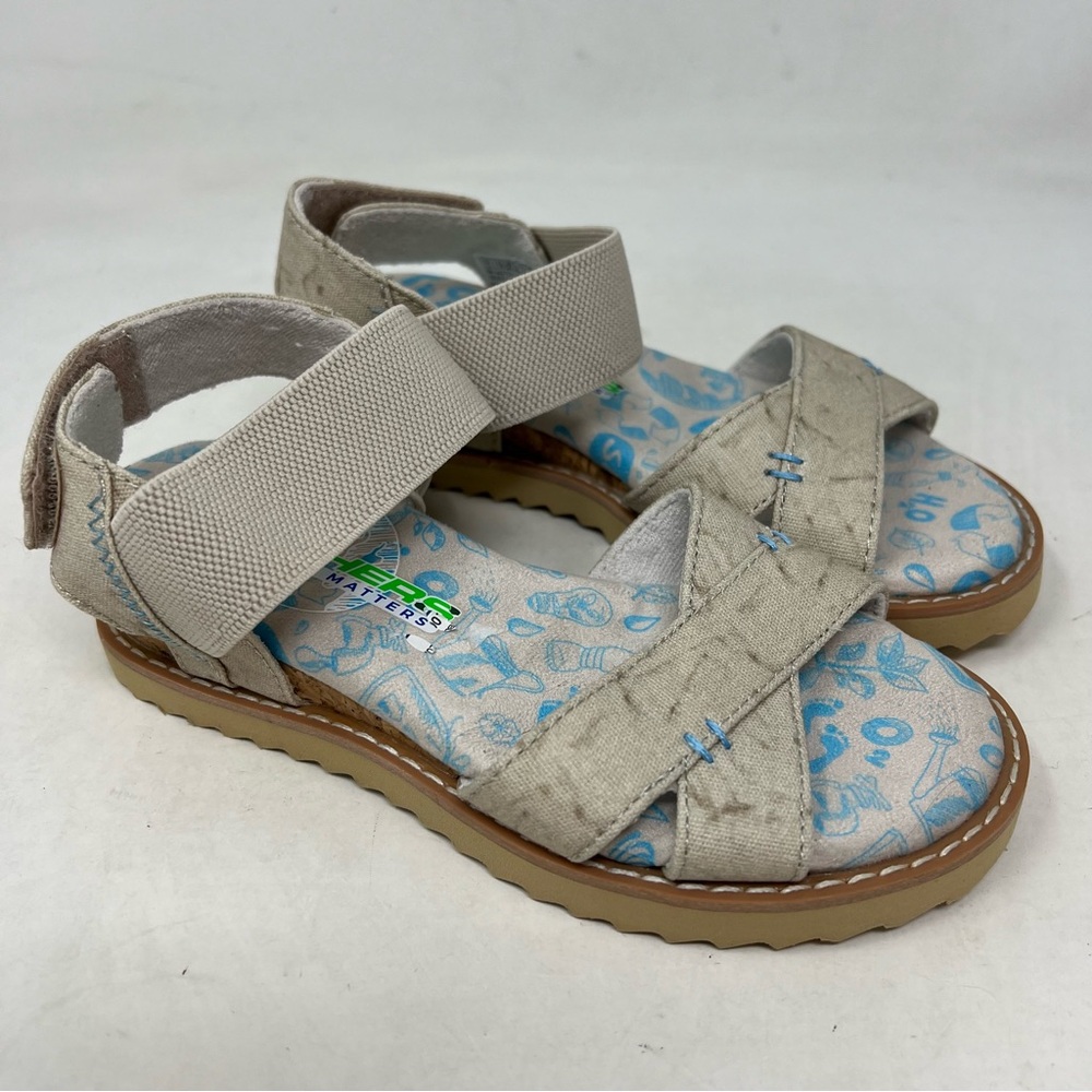 Skechers Desert Kiss Eco Sweetie Kids Sandals Size 11 Beige NWT Comfort
